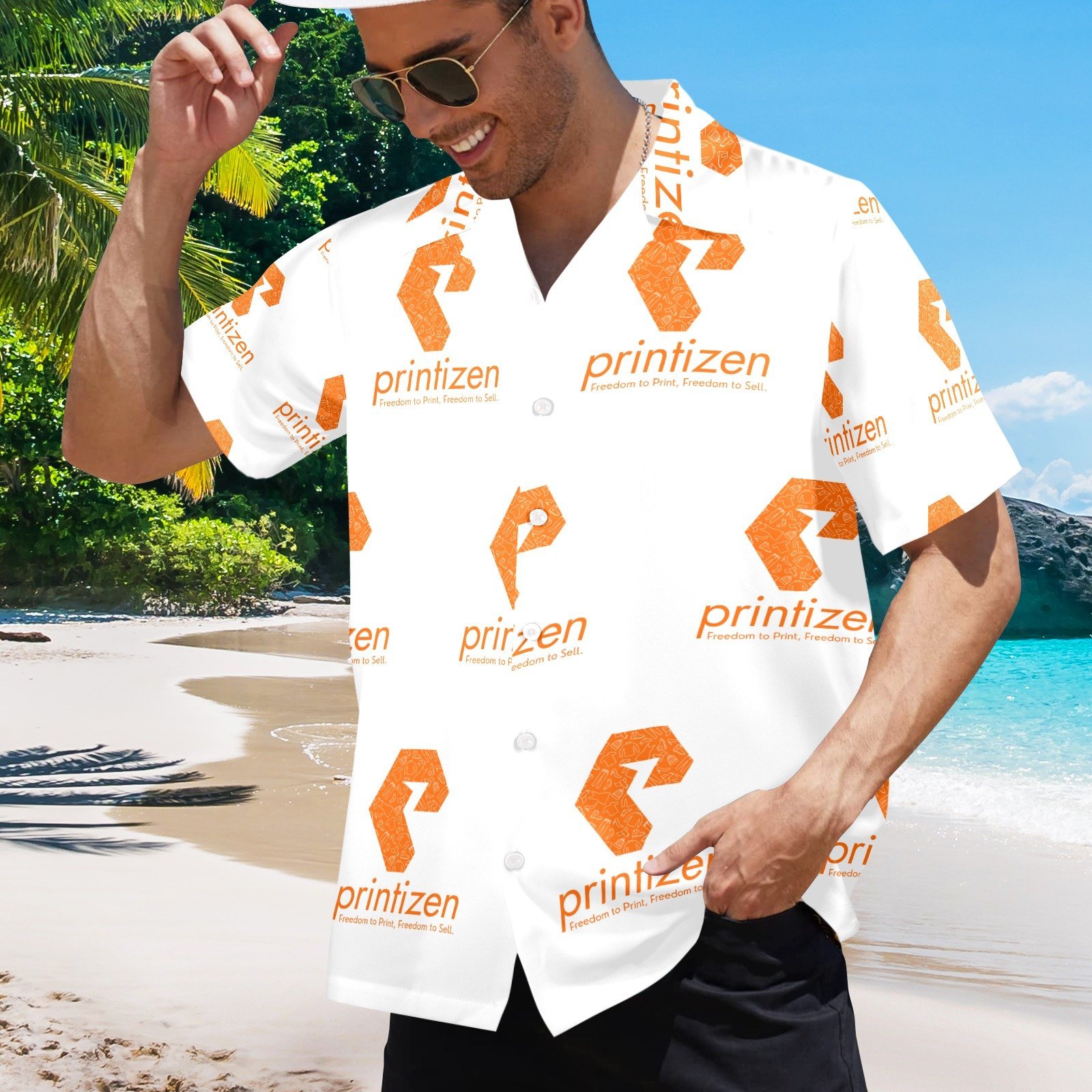 Unisex AOP Hawaiian Shirt (Demo) - Image 4