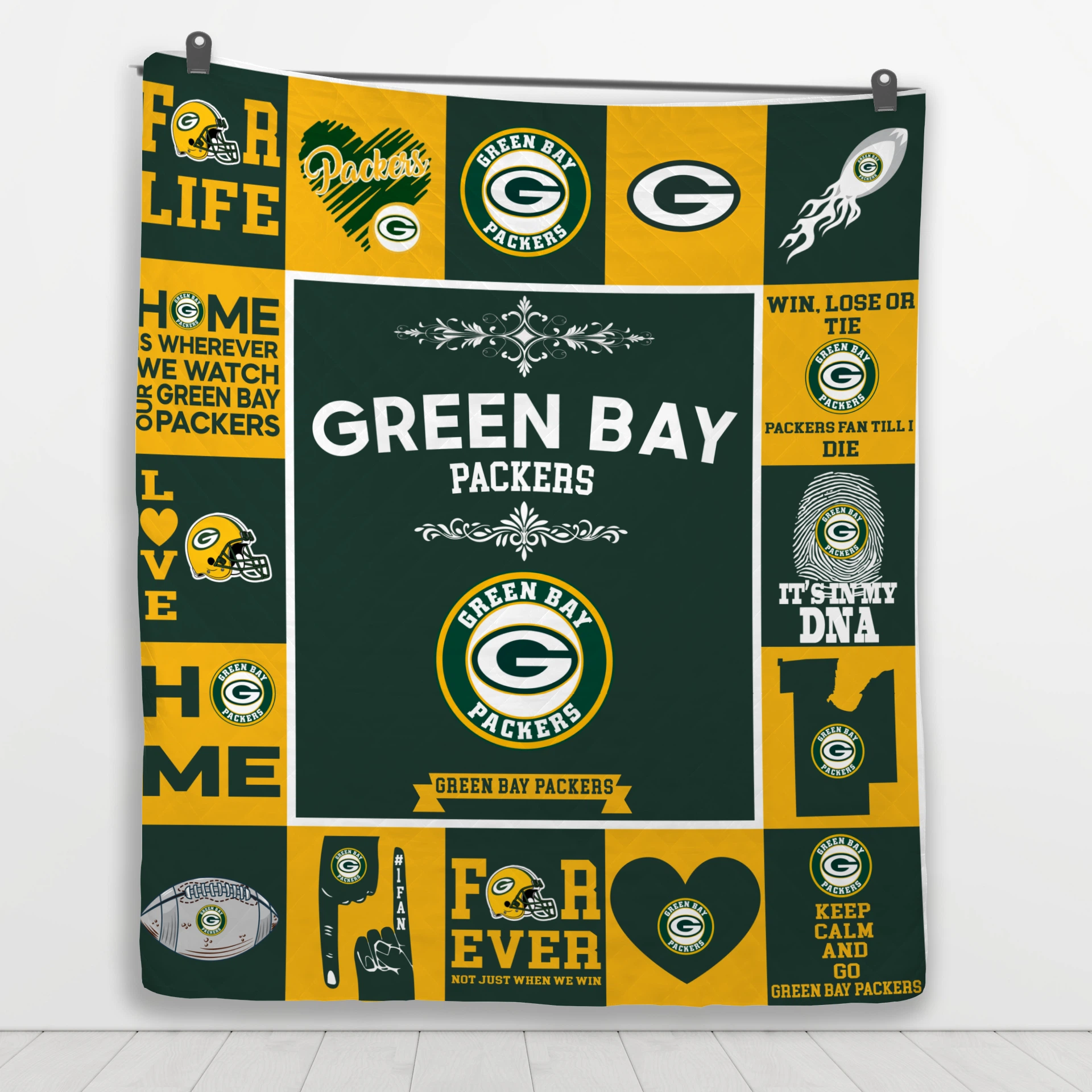 Green Bay Packers Fan Pride Quilt Blanket - Image 3