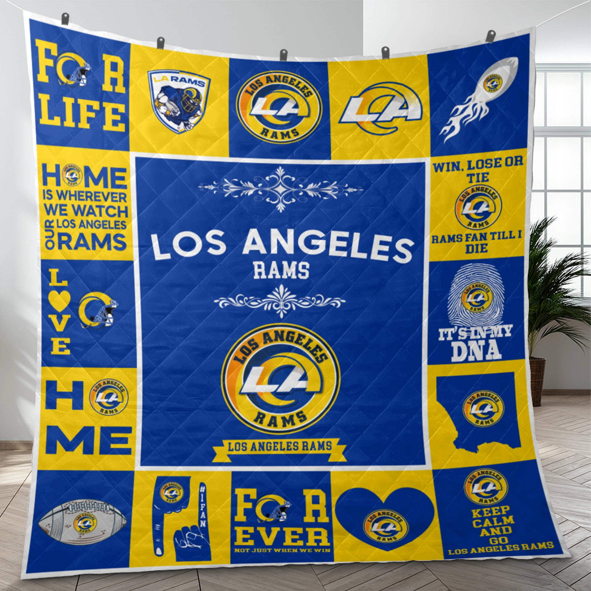 Los Angeles Rams Fan Pride Quilt Blanket - Image 3