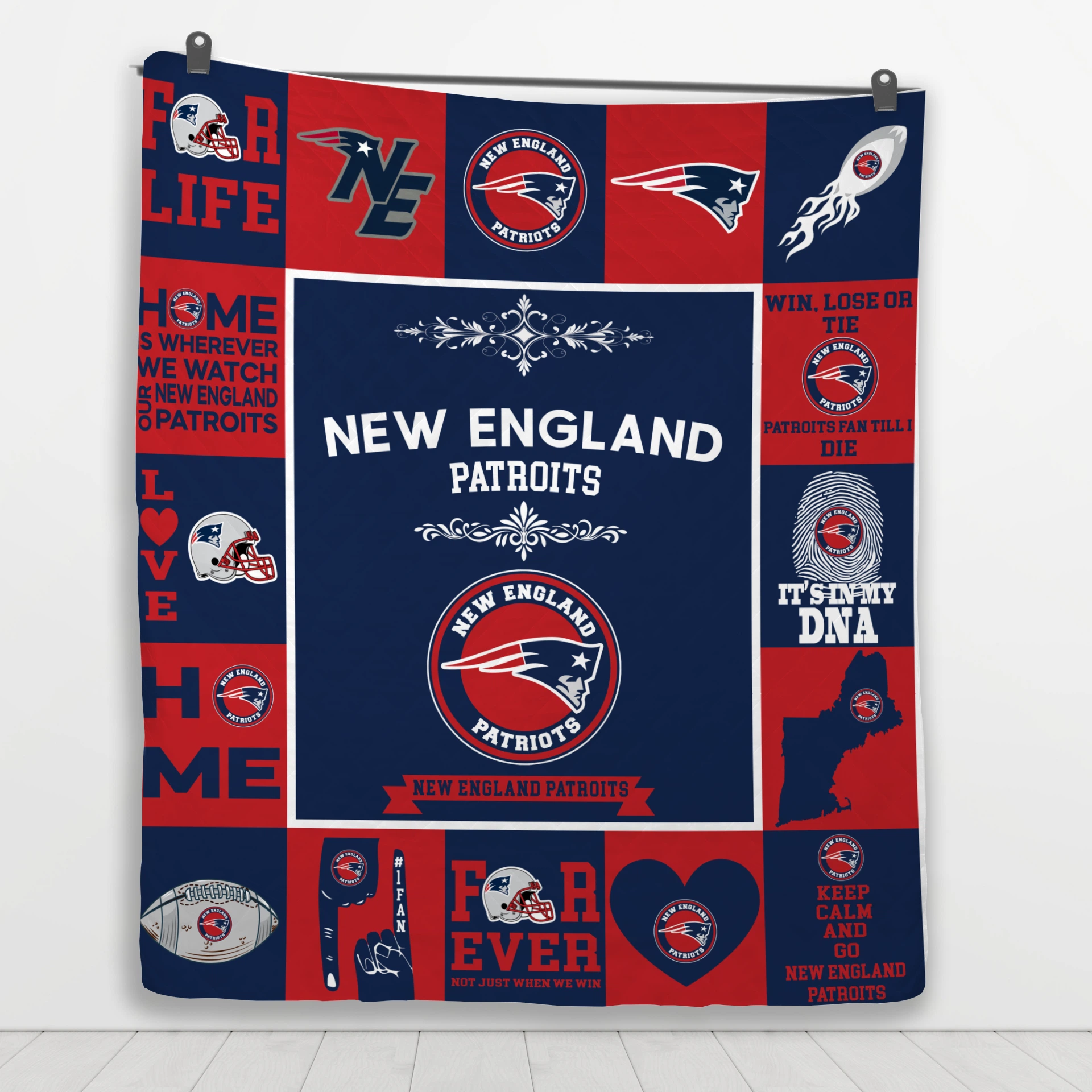 New England Patriots Fan Pride Quilt Blanket - Image 4